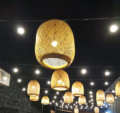 Lampara Led Colgante Bambu