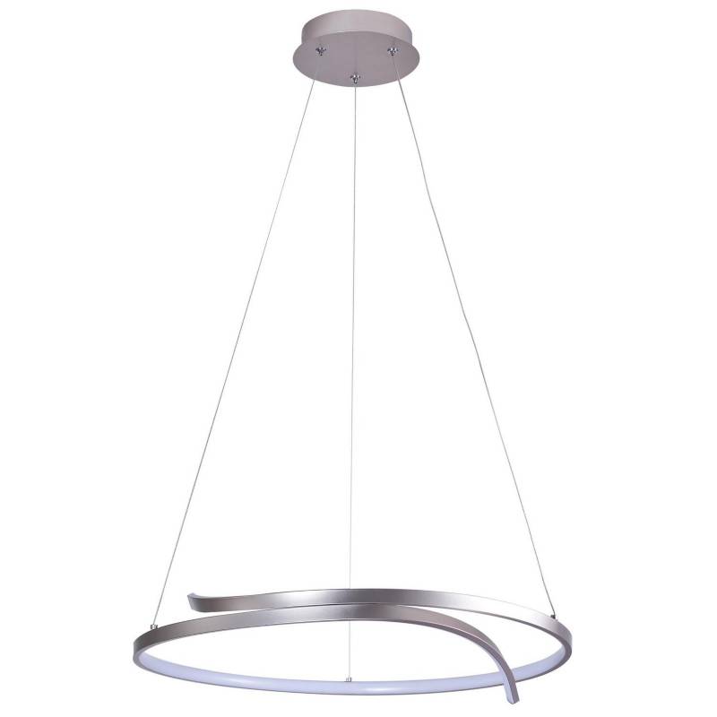 Lampara Led Colgante Circular Cromo