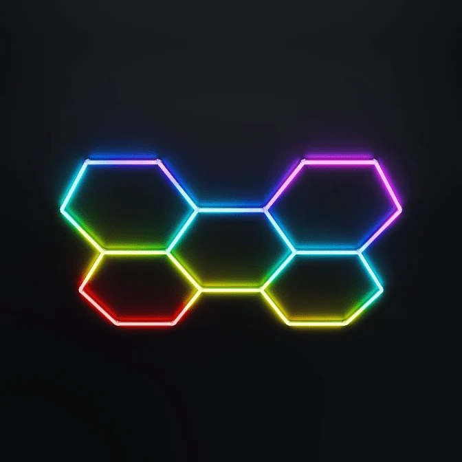 Lampara Led Tipo Colmena Hexagono RGB