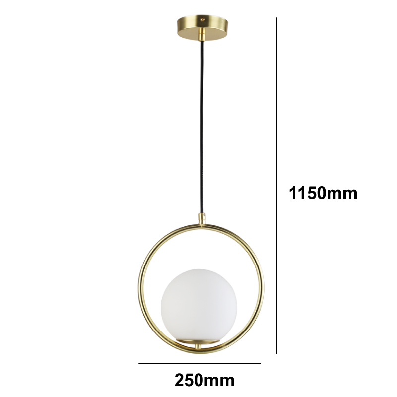 Lampara LED Decorativa Aro Dorado