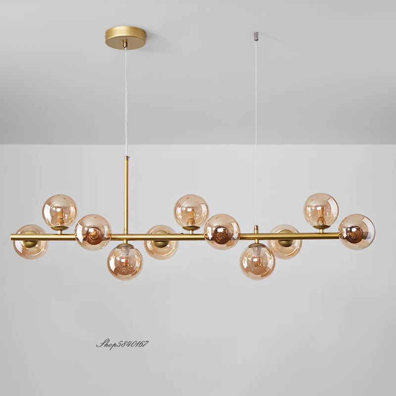 Lampara Led Colgante 11 Luces Vintage Dorada