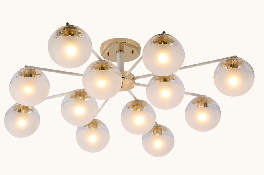 Lampara De Techo Araña Dorada