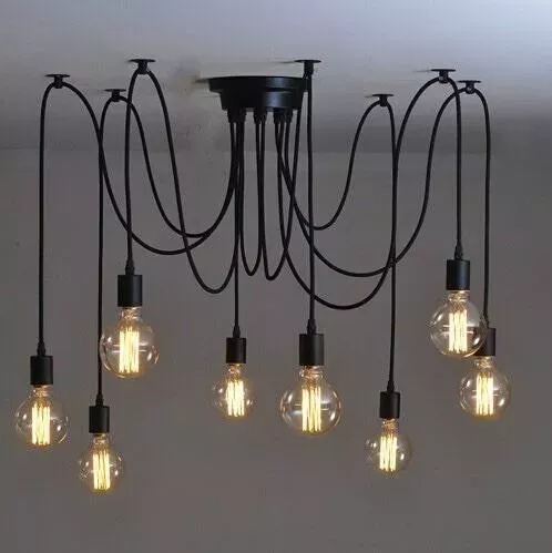 Lámpara Led Colgante 8 Luces Araña