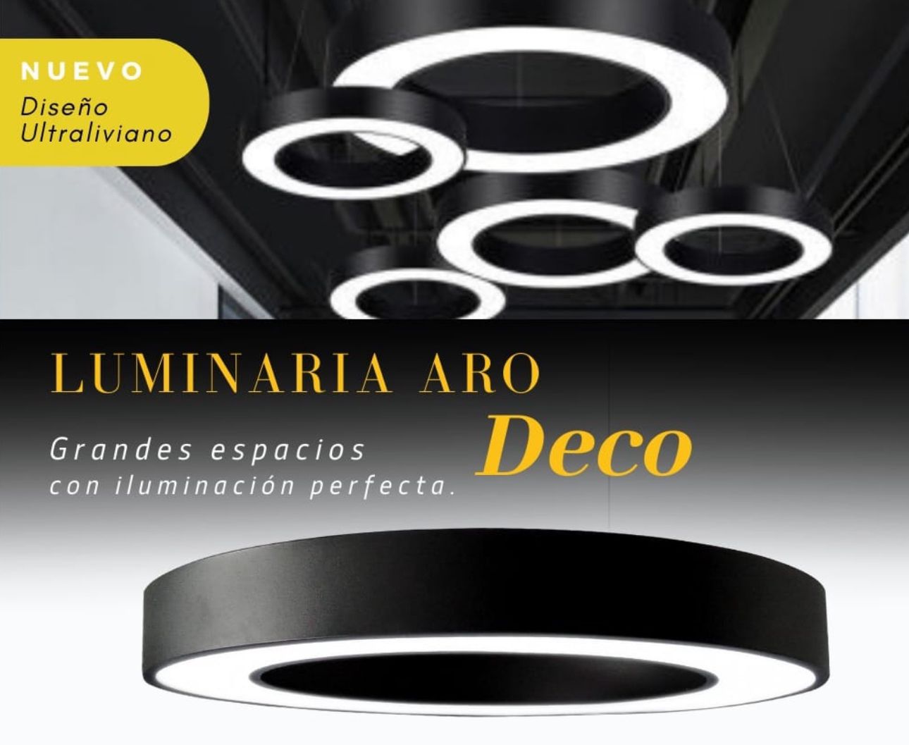 Lámpara Led Aro Circular Capa 60 cm Diseño