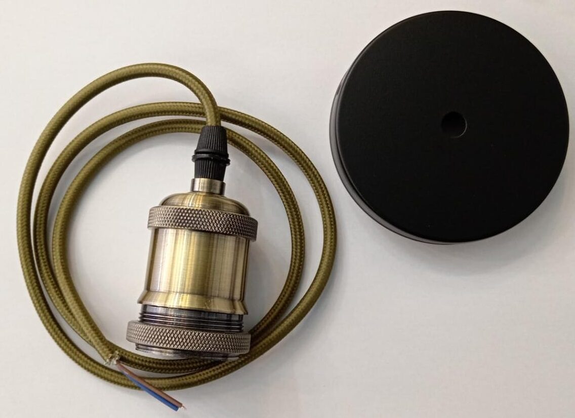 Portalampara Colgante Importado Café LED
