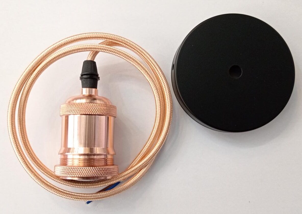 Portalampara Colgante Importado Rosa LED