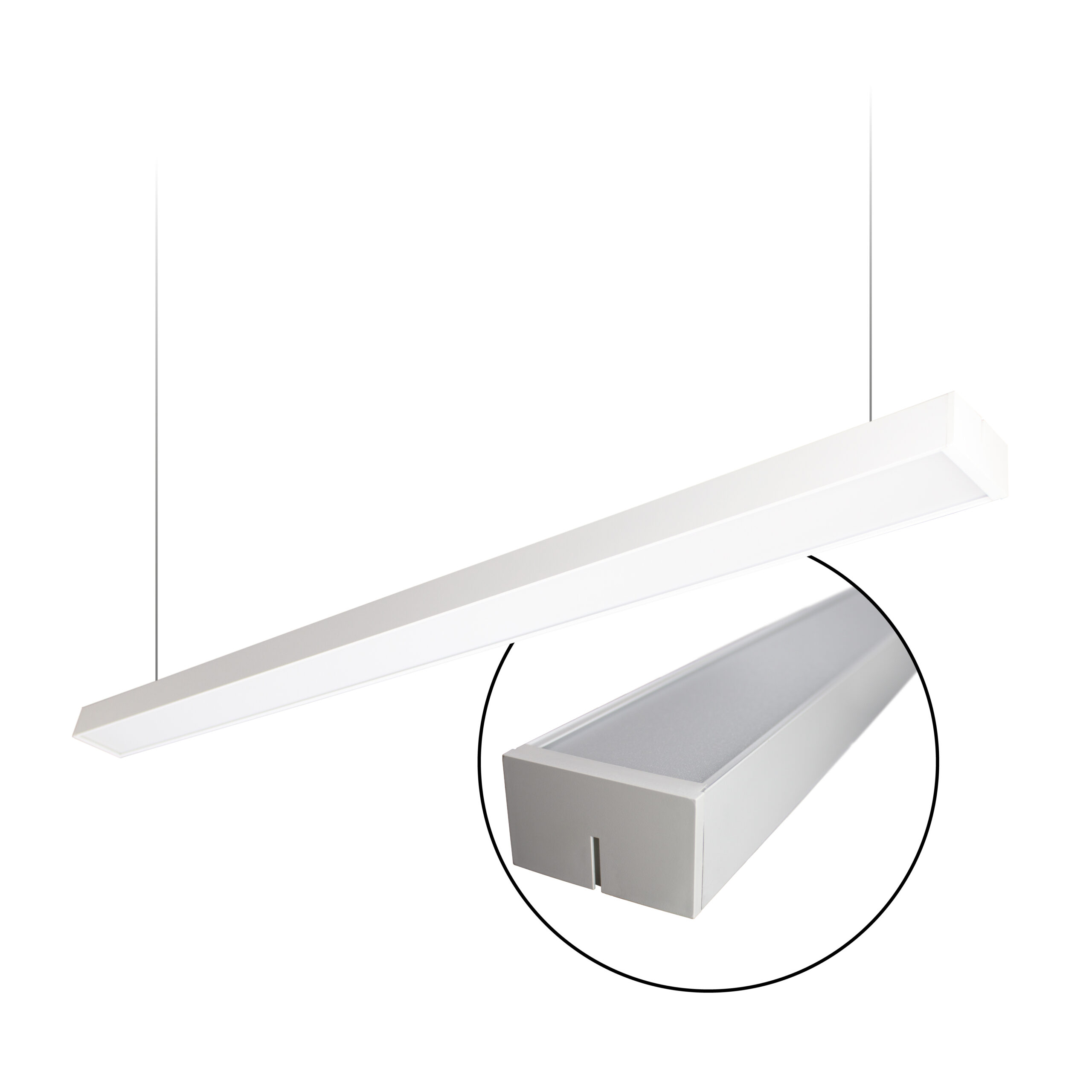 Lámpara Led Lineal Colgante Blanca