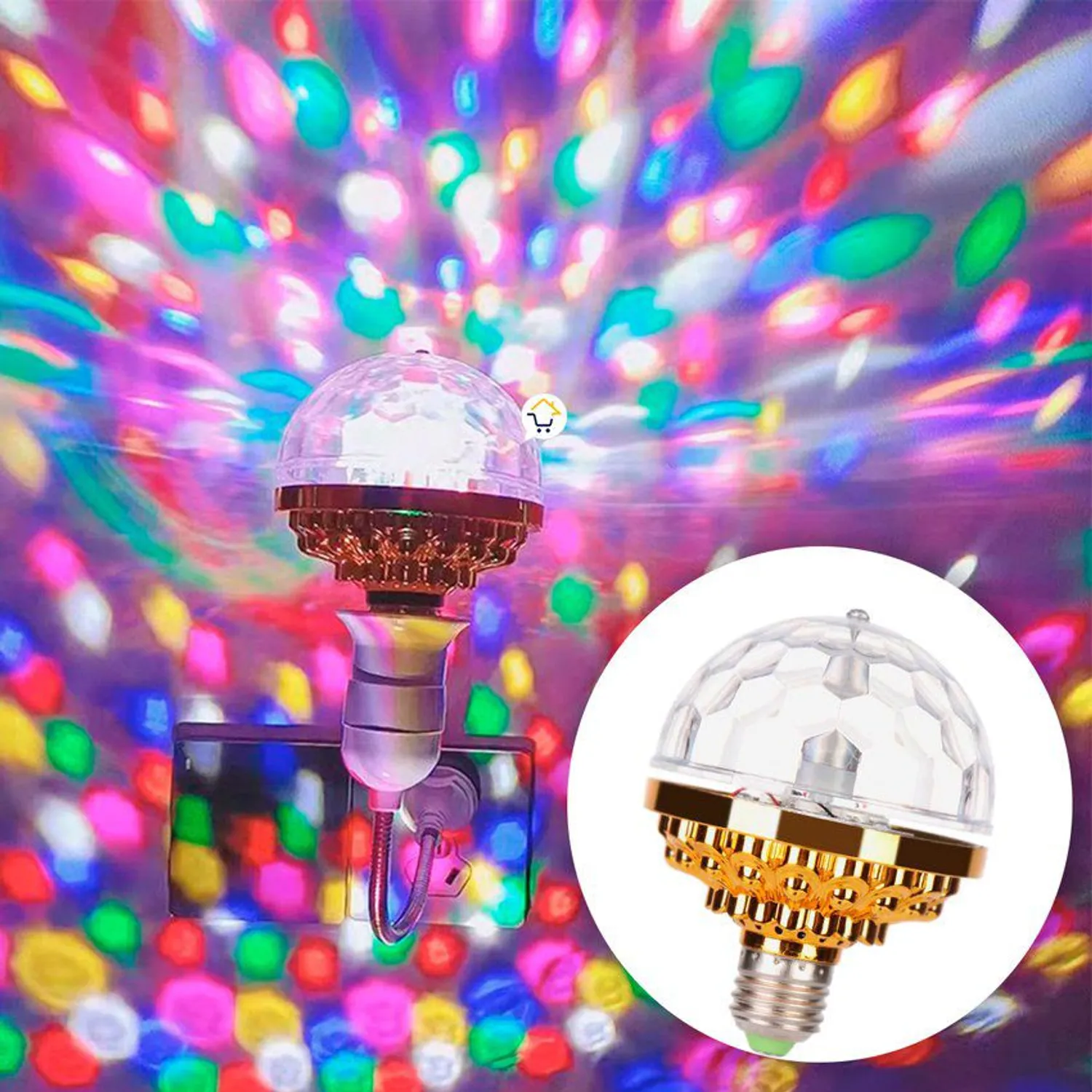 Bombillo LED RGB 3W E27 giratorio